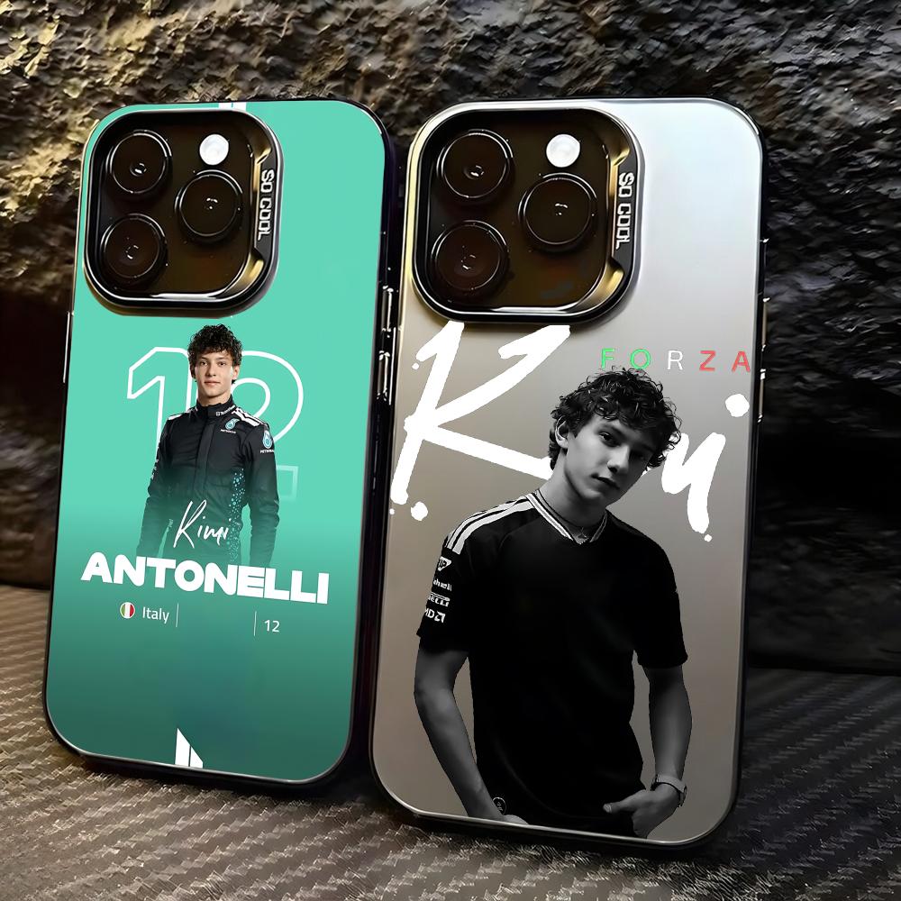 Phone Cases Iphone 13 - K-Kimi Antonelli ホットドライバー フォンケース lMDカラー シルバーシェル