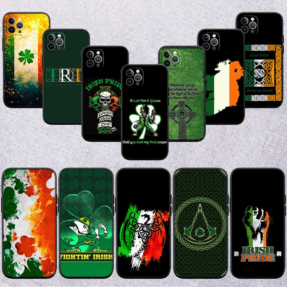 Phone Cases Ireland - HY13 アイルランド国旗デザイン、高級感のあるスマートフォンケース。Redmi Note 10、11、12 Pro Max、10S、10C、10T、11A、11S、12S、12Cに対応。