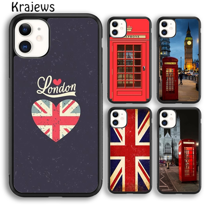 Phone Cases London - ロンドンの電話ボックスとユニオンジャック柄のiPhoneケース（iPhone 17 Air、16、15、14 Plus、11、12、13 Pro Max対応）