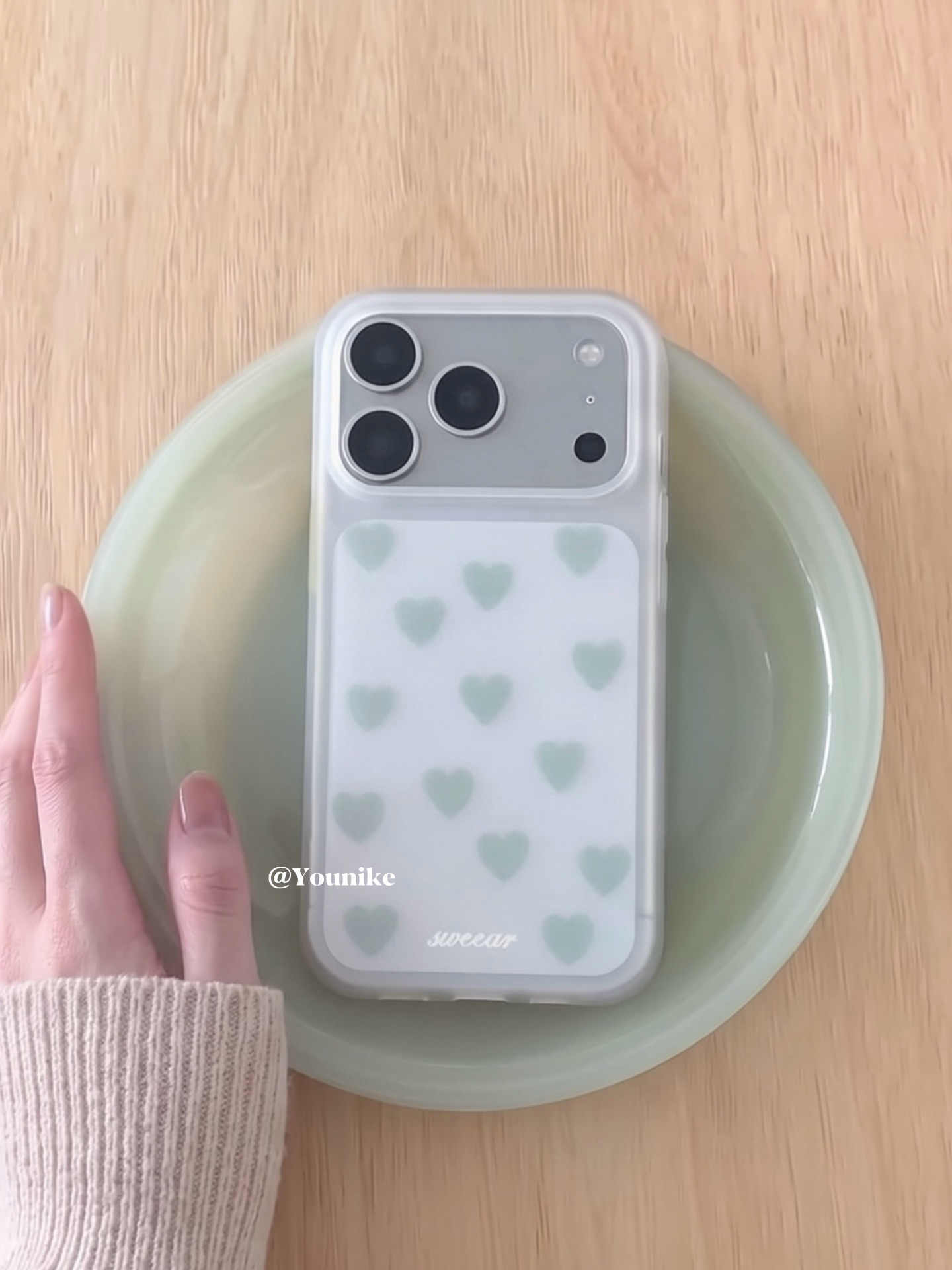 韓国風のシンプルなミストグリーン＆ブルーの「愛」をモチーフに - Phone Cases Xr Iphone のレビューと価格