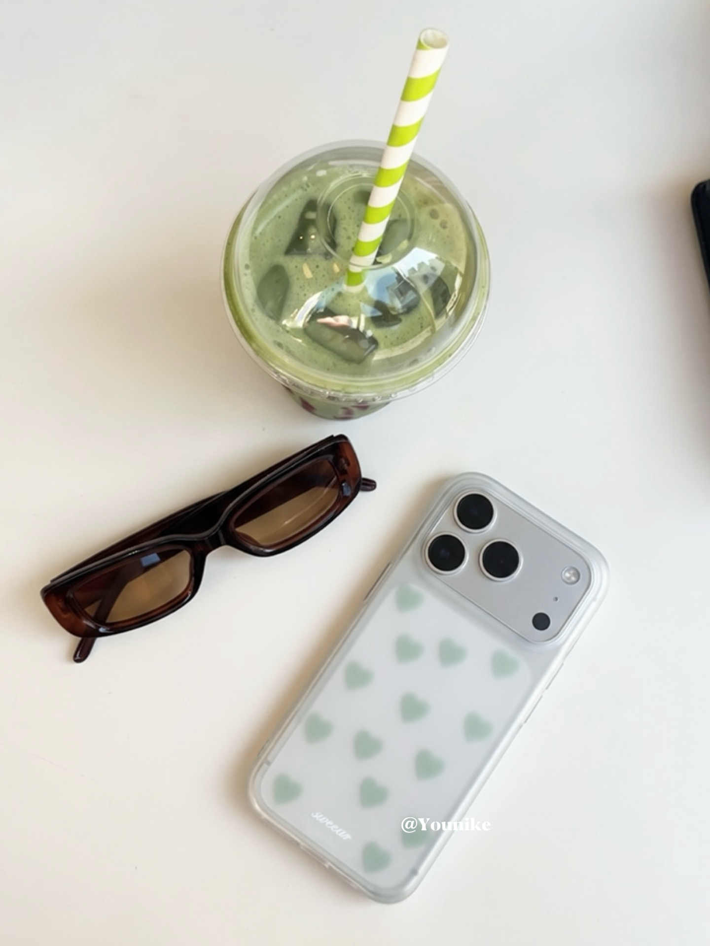 韓国風のシンプルなミストグリーン＆ブルーの「愛」をモチーフに - Phone Cases Xr Iphone のレビューと価格