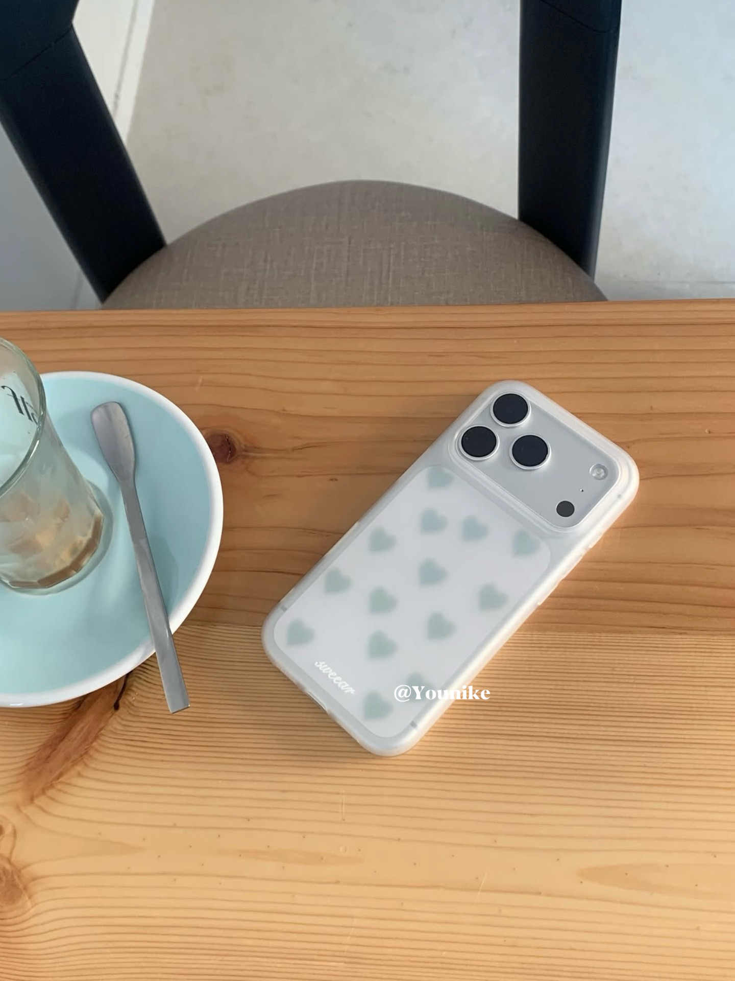 韓国風のシンプルなミストグリーン＆ブルーの「愛」をモチーフに - Phone Cases Xr Iphone のレビューと価格