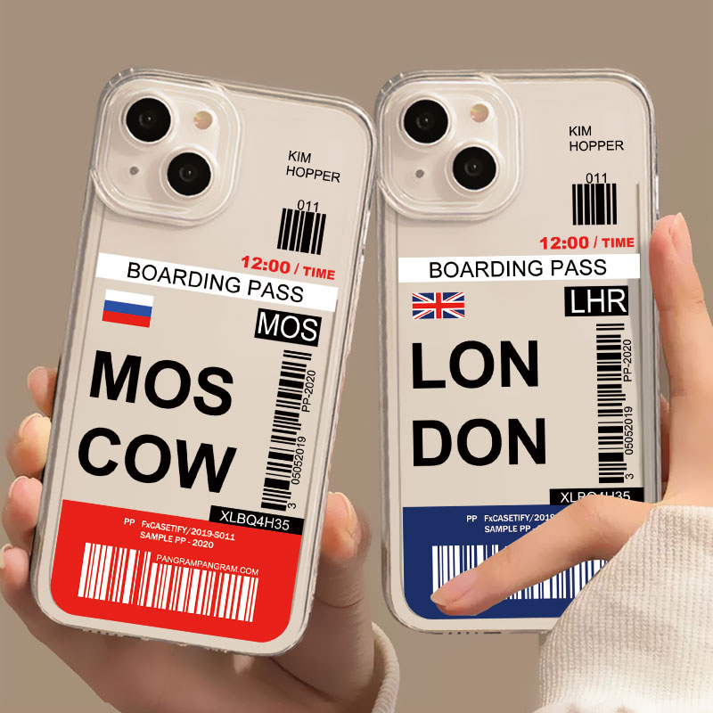 世界の都市-旅行チケット,電話ケース,透明,iPhone 1 - Phone Cases London のレビューと価格